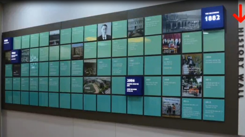 دیوار تاریخ مدرسه گیسونگ کره جنوبی